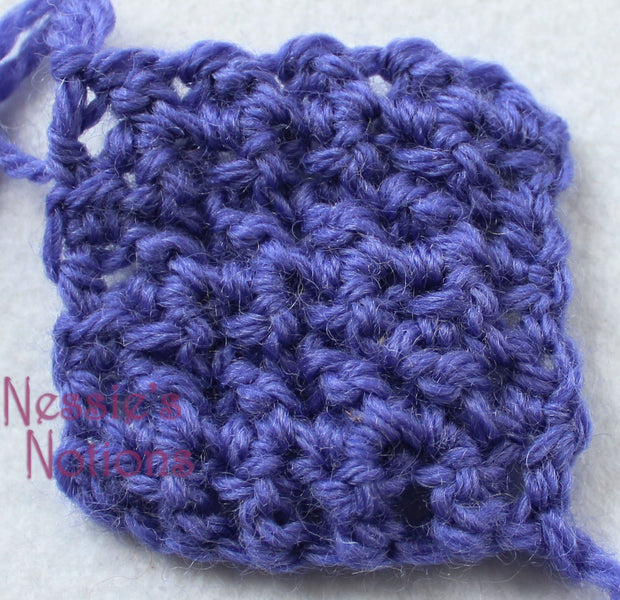 Crossed double crochet stitch