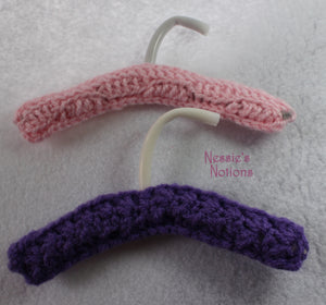 Doll's coathanger and crochet cover